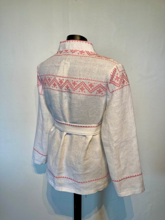 Ingrid-jakke med lyserødt broderi billede 4