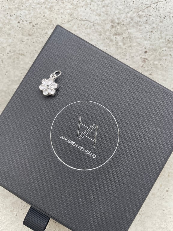 Vedhæng blomst - stor - 12x9x3 mm - Sterlingsølv