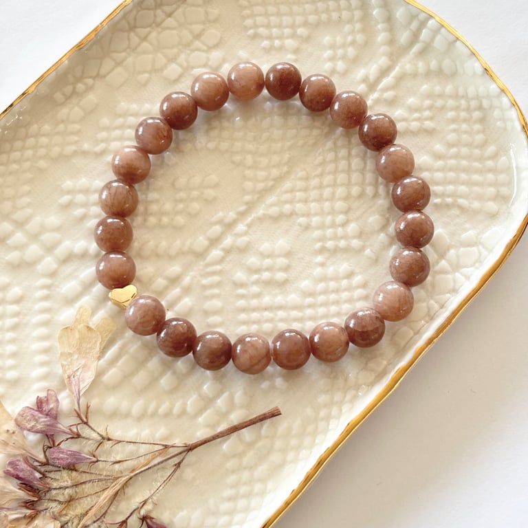 MEGA ARMBÅND BRUN JADE