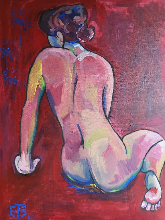 Qroquis - akryl på lærred - 70 x 90 cm 