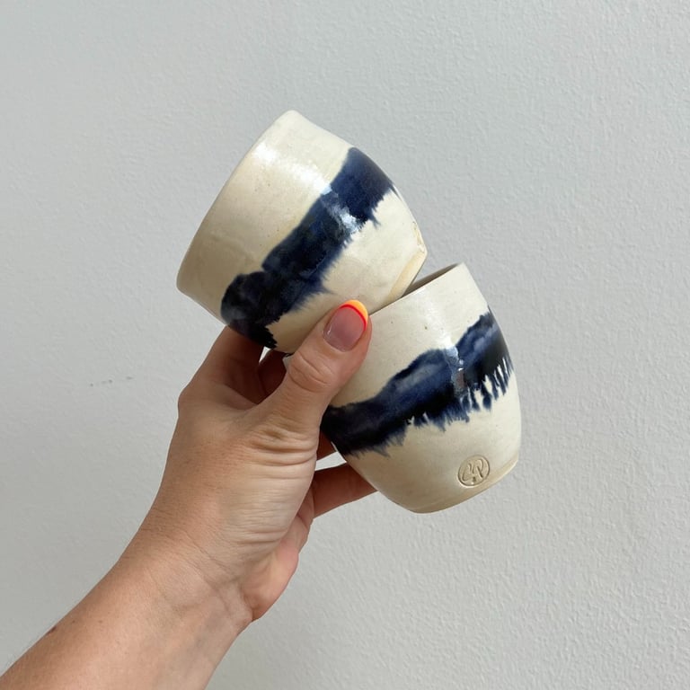 Kopper med blå stribe billede 6