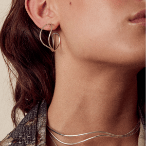 INEL Ocean Waves Hoops silver – produktbillede