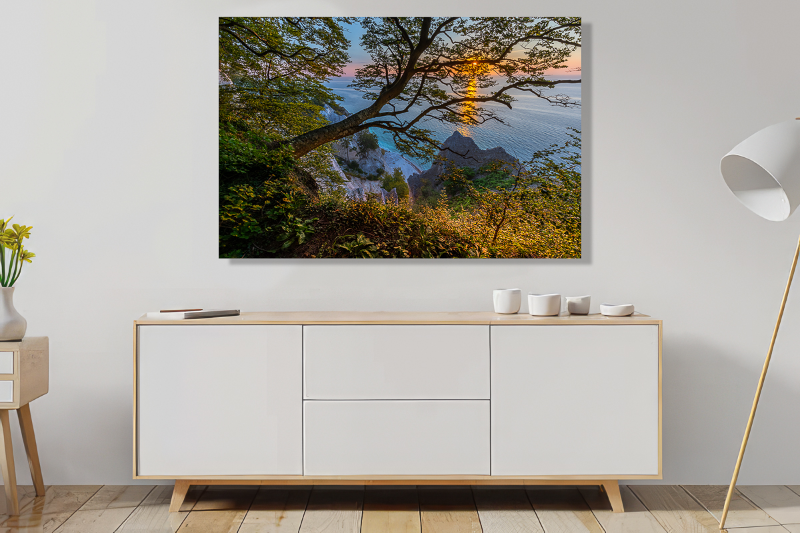 Lige efter solopgang over Møns klint en smuk sommermorgen billede 2