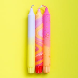 Lys: Koniske stearinlys- 3 pakke/sommer – produktbillede