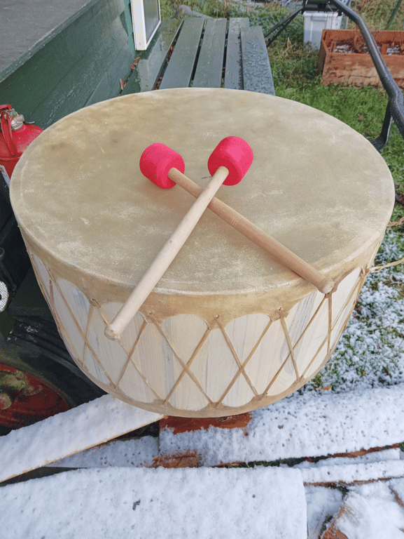 Shamansk Pawwow Tromme 24" x 12".. 60 cm x 30 cm billede 2