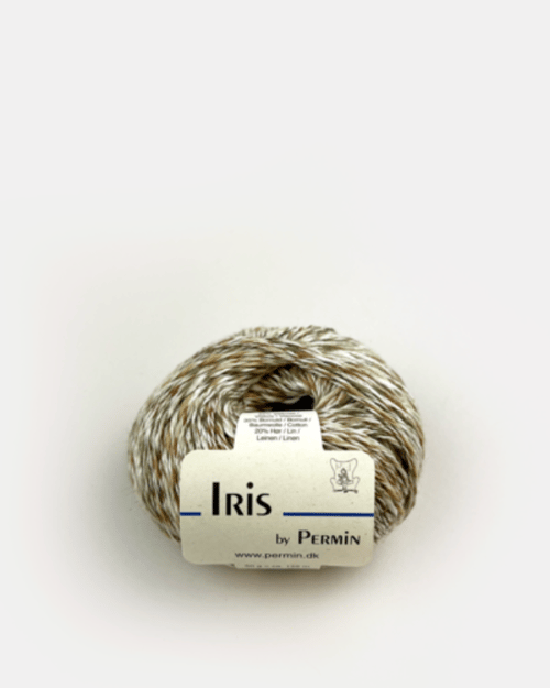 Kit: Bluse med løftede masker i flamé garnet Iris (8)
