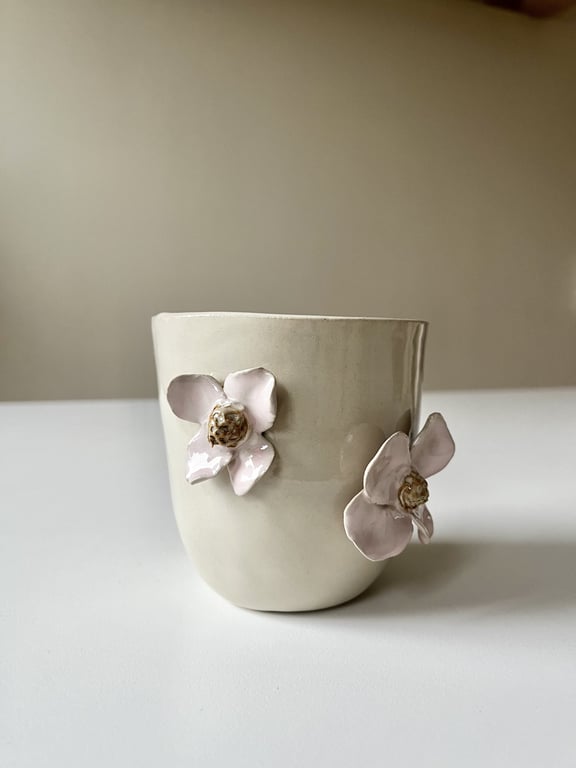 Lyserød blomsterkop No.7 billede 2