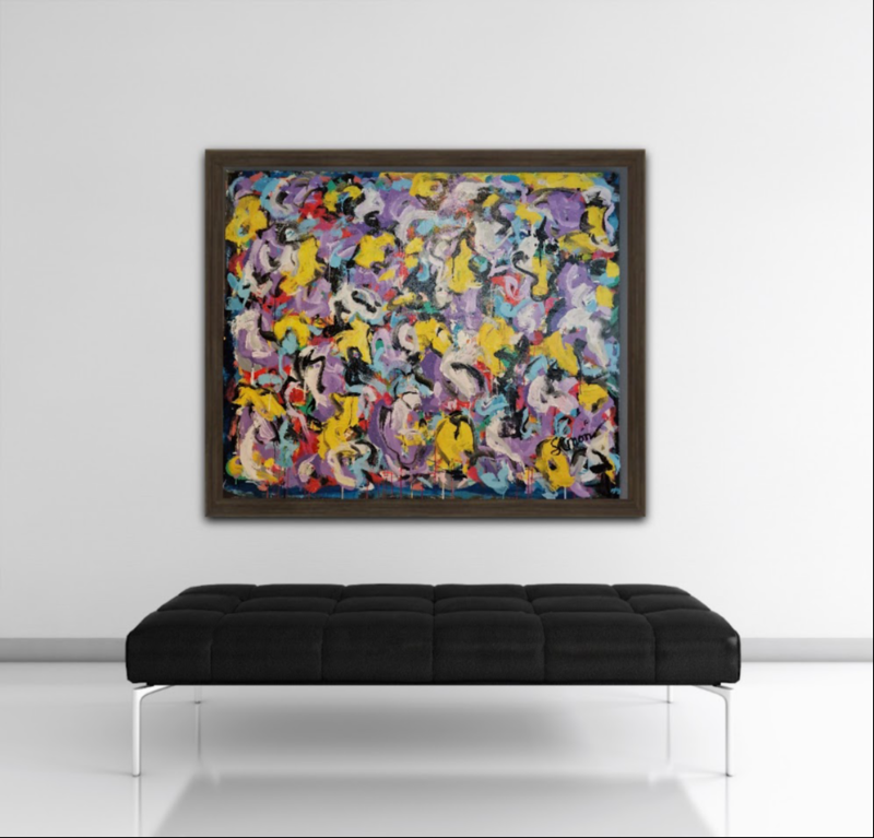 #1138 Maleri 125X150cm  SOLD billede 2