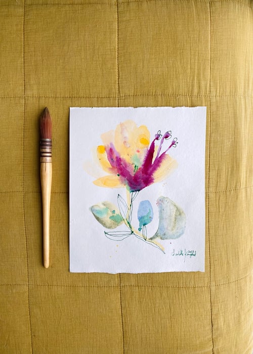 2 Vilde enkle blomster - originale akvareller