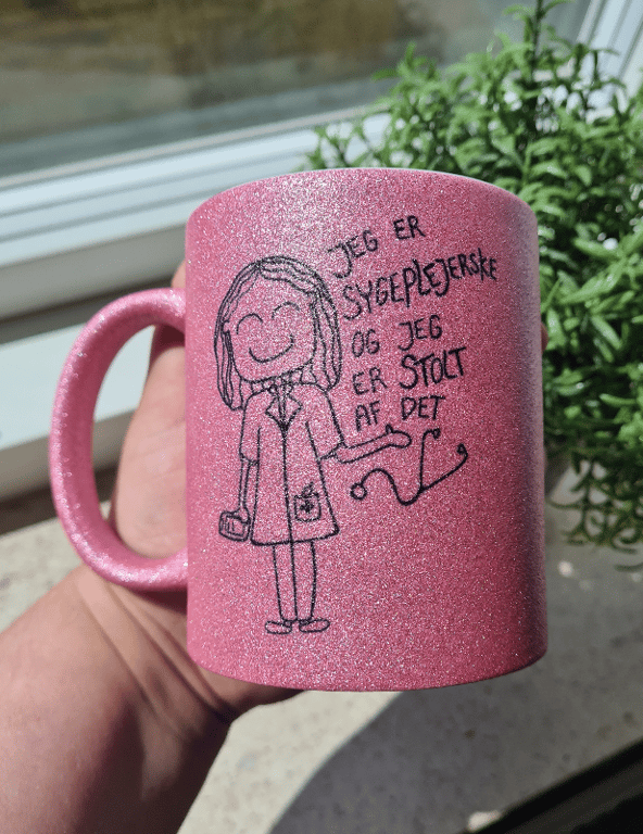 Krus: Jeg er sygeplejerske og jeg er stolt af det Pink Glimmer billede 2