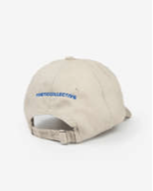 Poetic Collective Cap, Lys Beige/Blå Logo (2)