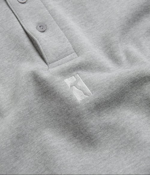 Poetic Collective Heavy Polo Sweatshirt, Heather Grey (3)