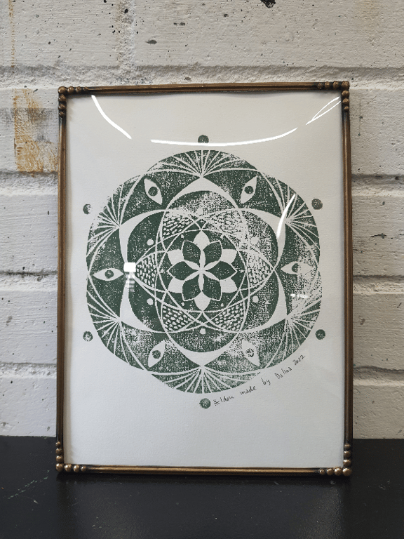 Mandala linotryk