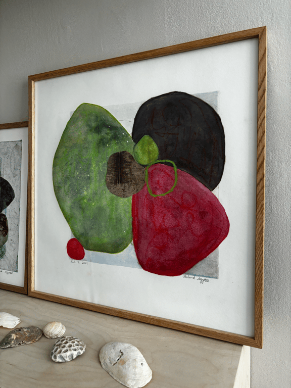 Sten og blomster billede 3