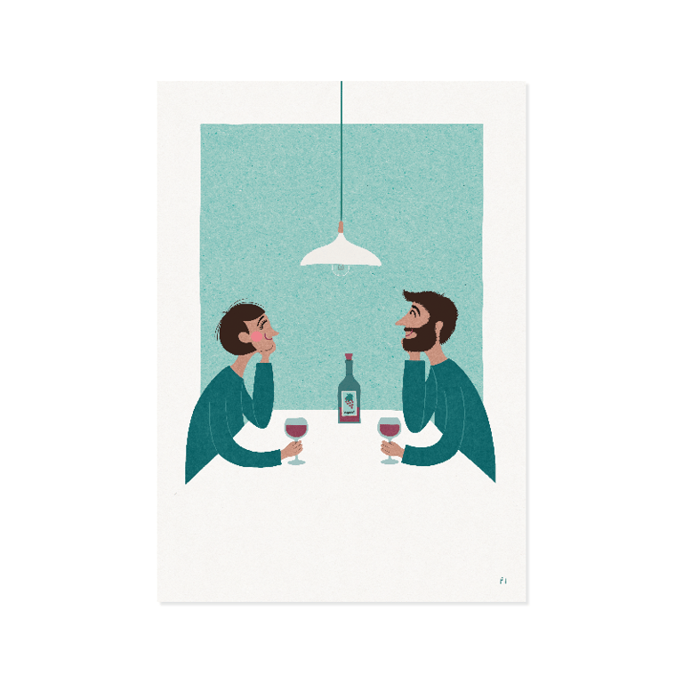 Rødvinshyggeligt – plakat