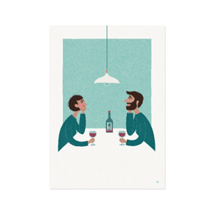 Rødvinshyggeligt – plakat – produktbillede