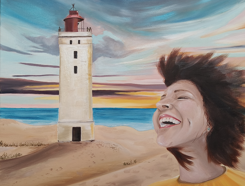 Selfie Danmark - Rubjerg Knude. 50*40