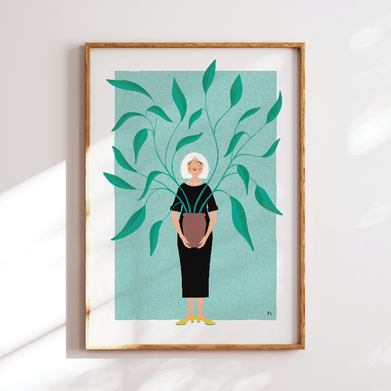 Grønne fingre – hvid page – plakat billede 3