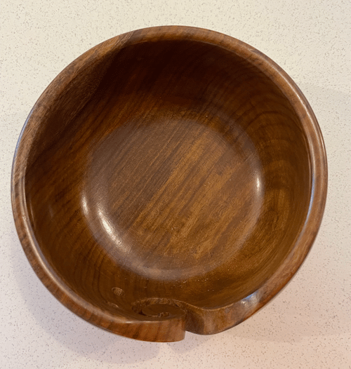 Tilbehør: Garn Bowle i Sheesham træ (indisk palisander) Stor (Ø: 17,5 *10 cm) (4)