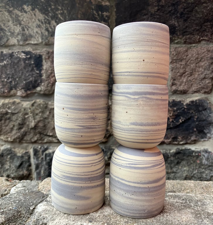 Marmoreret kop, lavendel  billede 6