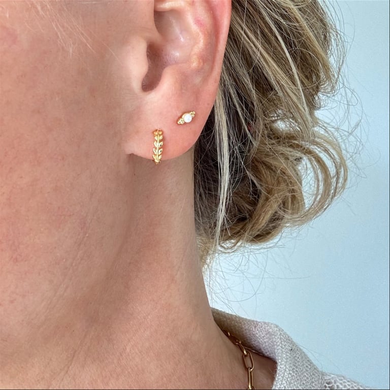 ØRERING CREOL BLADE billede 2