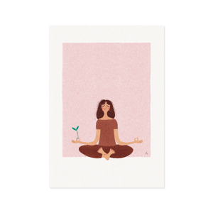 Planteyoga – brun page – plakat – produktbillede