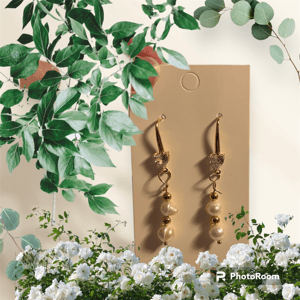 Ilona øreringe med ferskvand perler og 18 k perler – produktbillede