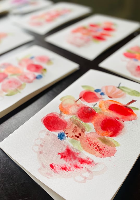 Æblekort - kollektion på 5 billede 3