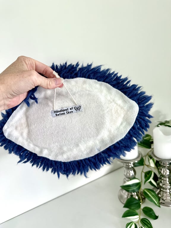 Tuftet øje som vægophæng – håndlavet i 100% uld  billede 4