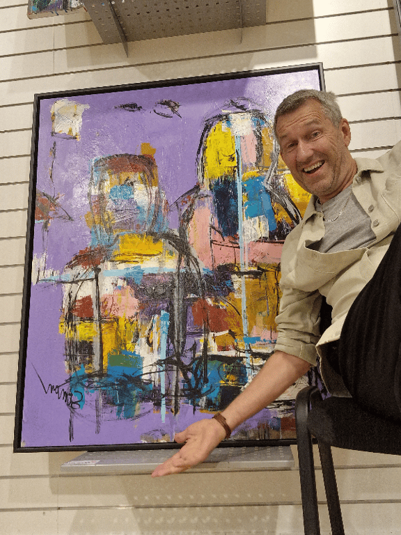 #1251  100x120 cm  SOLD billede 4