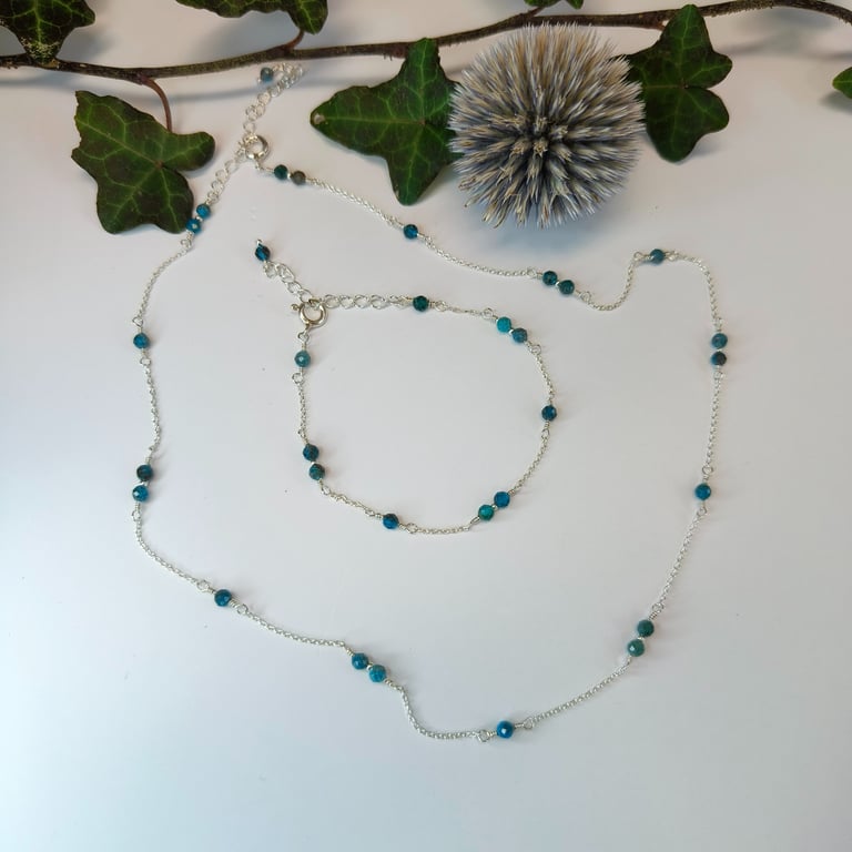 Alfe halskæde - apatit billede 2