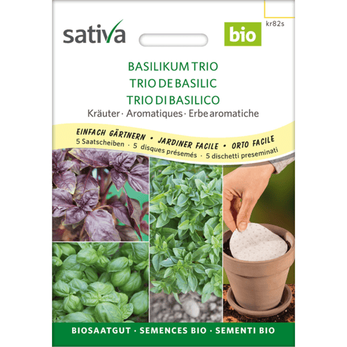 Basilikum, trio, øko, så-disk