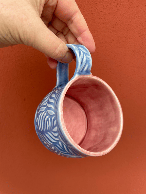 bladkrus lyseblå/rosa billede 2