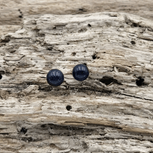 Blå goldstone ørestikker. – produktbillede