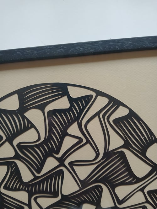 30x30cm papercut, indrammet  (2)