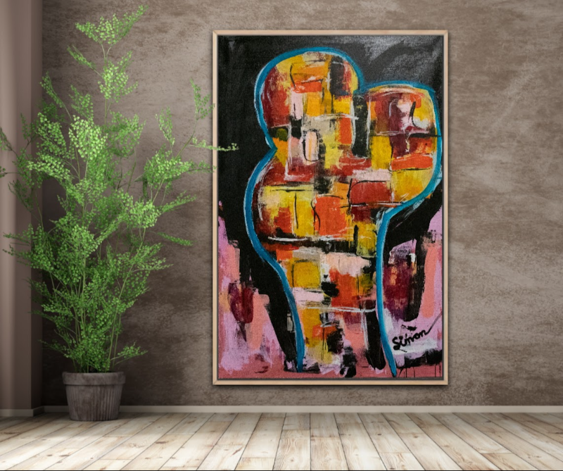 #1116 Maleri 100X150 cm SOLD billede 5