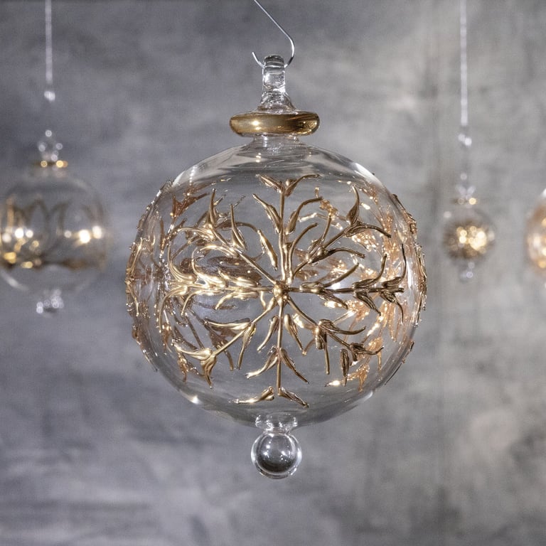 JULEKUGLE DESIGN 1014 COFFEE MED GULD billede 5