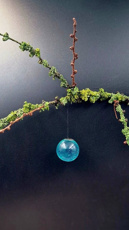 Turkis vinduespynt ø 3 cm