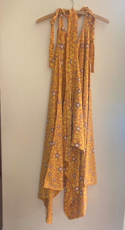 Mathilde-Jumpsuit i orange 70’er print billede 3
