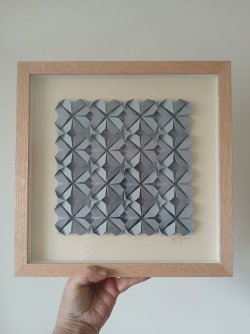 30x30cm, Foldet værk, indrammet 