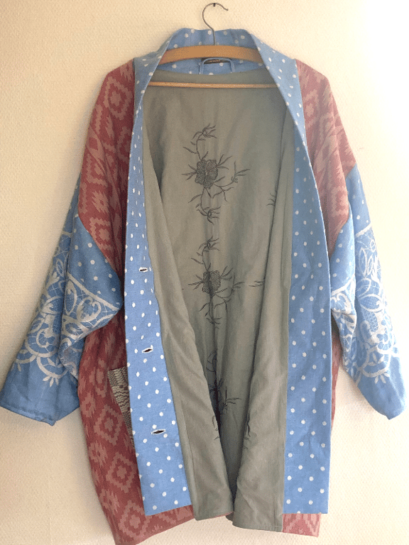 Oversize jakke i forårsfarver billede 3