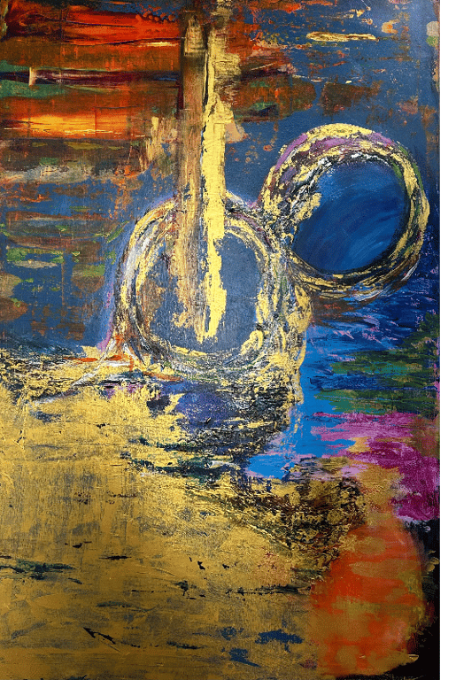 Blå abstrakte toner