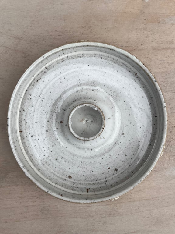 Lysestage med iskrystaller. D: 12 cm billede 3