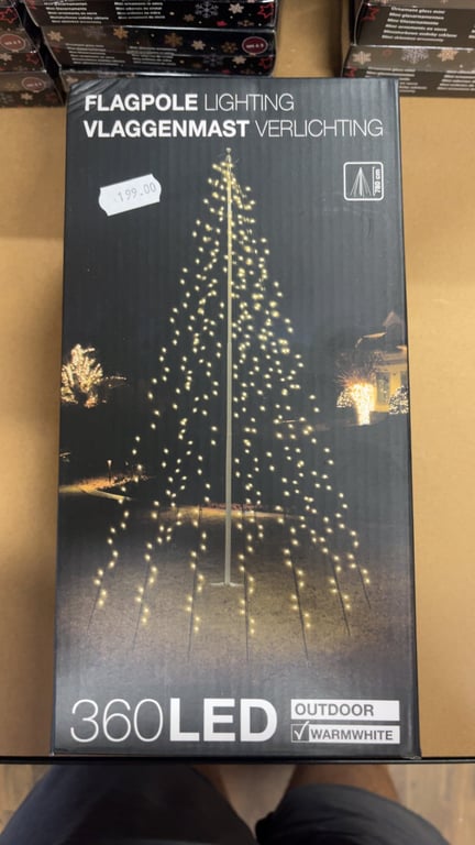 flagstang lyskæde 360 led