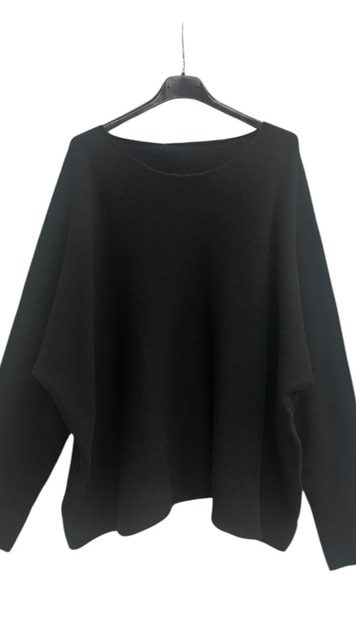 Karoline soft knit blouse. Black. Onesize 36-46. (2)