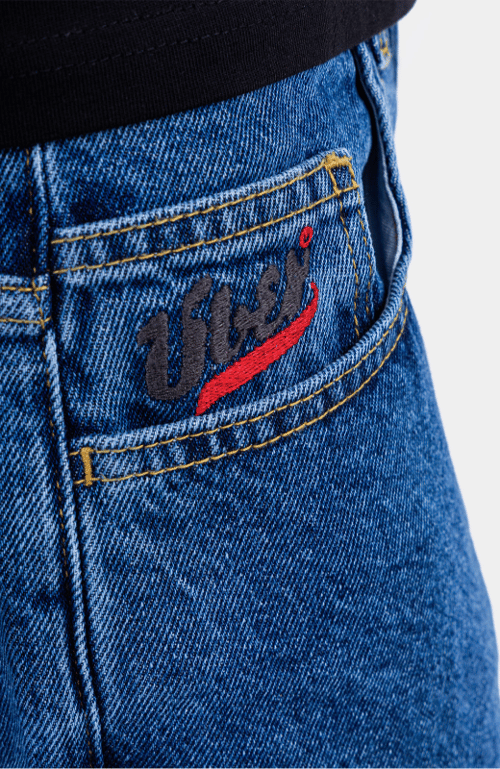 ÜBER Baggy Shorts, Stonewash Blue denim (2)