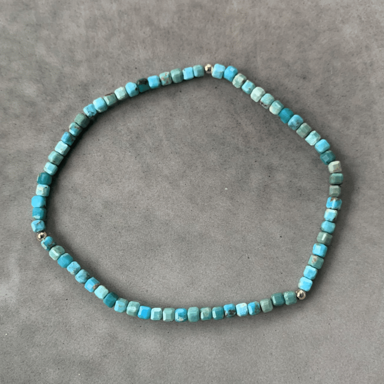 Lys hubei turkis armbånd 2,5mm billede 2