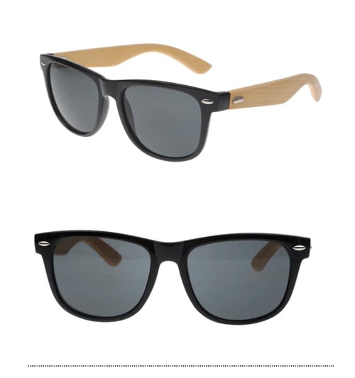 Wayfarer-Sonnenbrille aus Bambus (3)