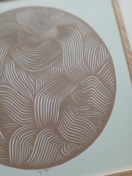 40x40cm, papercut, nougat, indrammet  (3)
