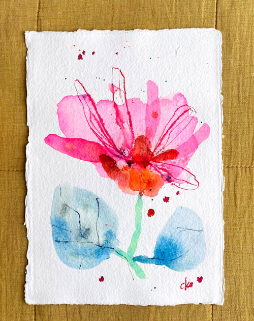 Pink single blomst #1 (2)